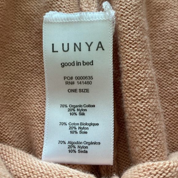 Lunya wide leg crop elastic waist lounge pants in color nutmeg - Picture 10 of 11